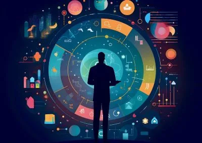 Le DPO examine les domaines d'application du numérique, figurés en cercles concentriques